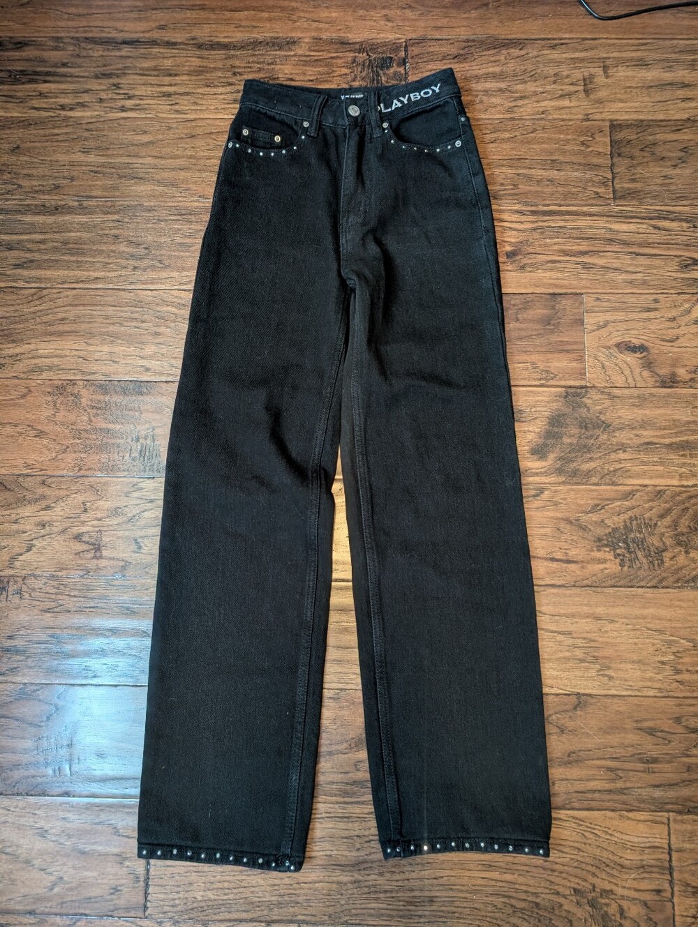 Playboy by Pacsun Black Jeans with Embroidery and Embellishments Size 22